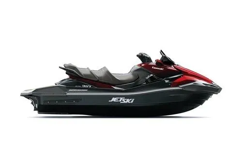 Slide: The Image of 2026 Kawasaki Jetski Ultra 310LX in sleek red and black design, side view. - 7