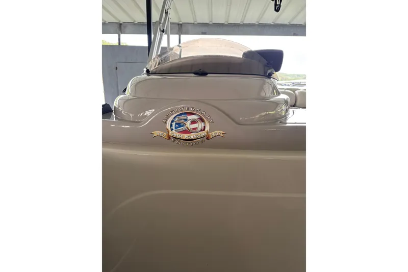Slide: The Image of 2007 Crest 2570 III XRS boat, 50th anniversary edition emblem displayed. - 10