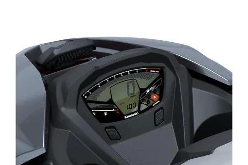 Slide: The Image of 2026 Kawasaki ST 160X dashboard with digital display and sleek design. - 10