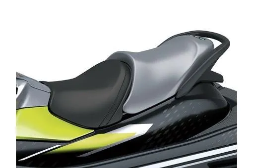 Slide: The Image of 2026 Kawasaki ST 160X jet ski seat, featuring sleek black and gray design with ergonomic contours. - 9