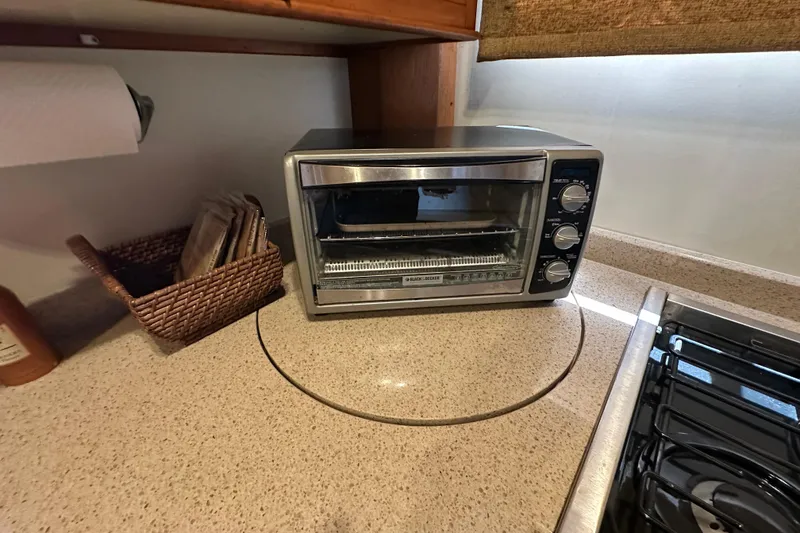 Slide: The Image of Toaster oven on Kadey-Krogen Manatee 36 yacht kitchen counter, 1987 model. - 33