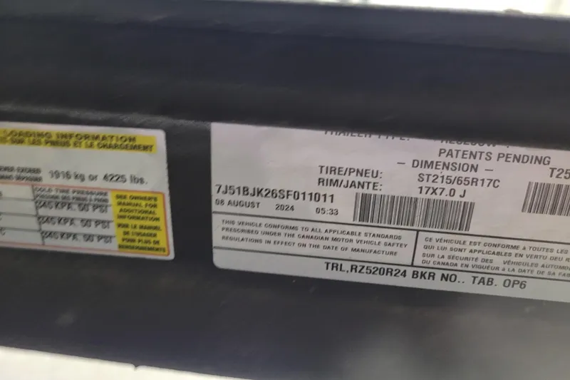 Slide: The Image of Label details of a 2025 Ranger Z520R Cup-Equipped vehicle, showing tire and rim specifications. - 27