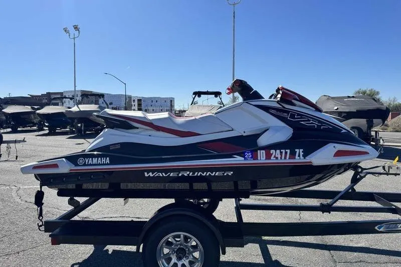 Slide: The Image of 2021 Yamaha WaveRunner VX Cruiser HO on trailer in outdoor setting. - 4
