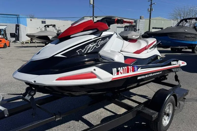 Slide: The Image of 2021 Yamaha WaveRunner VX Cruiser HO on trailer, parked outdoors. - 6
