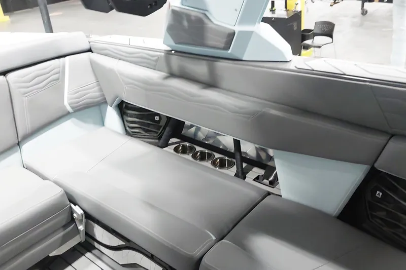 Slide: The Image of Interior seating of 2025 Nautique Super Air Nautique G23 Paragon boat. - 12