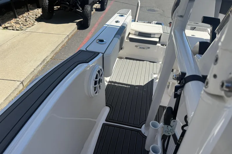 Slide: The Image of 2025 Robalo R180 Center Console boat interior with sleek design and modern features. - 25