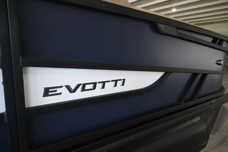 Slide: The Image of 2026 Evotti 523QL vehicle rear view with sleek design and branding. - 2