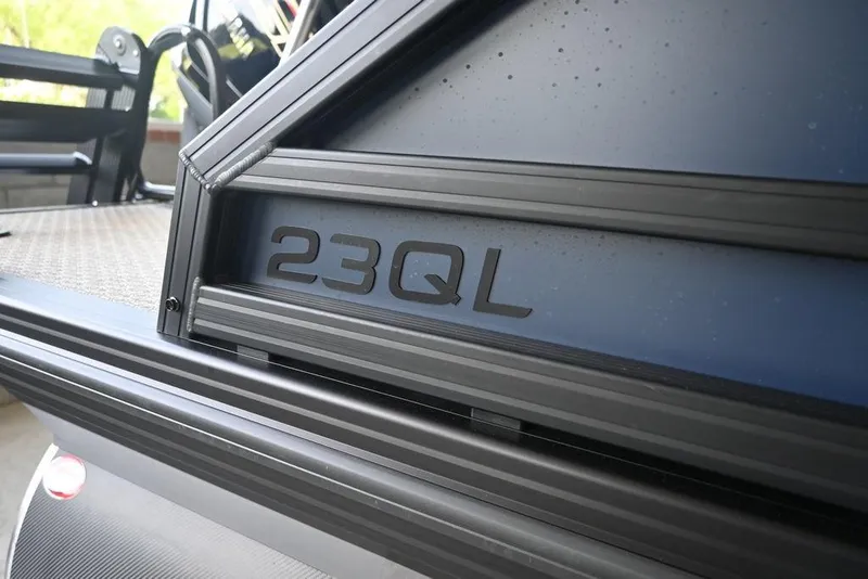 Slide: The Image of Close-up of Evotti 523QL boat model, 2026, showcasing sleek design details. - 4