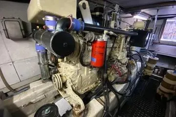 Slide: The Image of 1982 C @ L Sea Ranger engine room with visible machinery and components. - 96