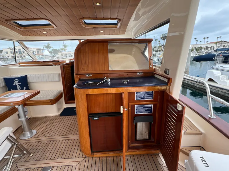 Slide: The Image of Interior of a 2003 Apreamare 40 yacht docked at harbor. - 17