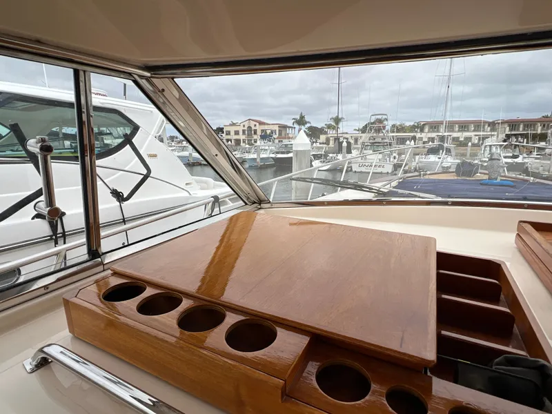 Slide: The Image of Interior view of a 2003 Apreamare 40 yacht in the marina. - 24