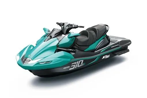 Slide: The Image of 2026 Kawasaki Jetski Ultra 310LX-S in teal, showcasing sleek design and advanced features. - 7