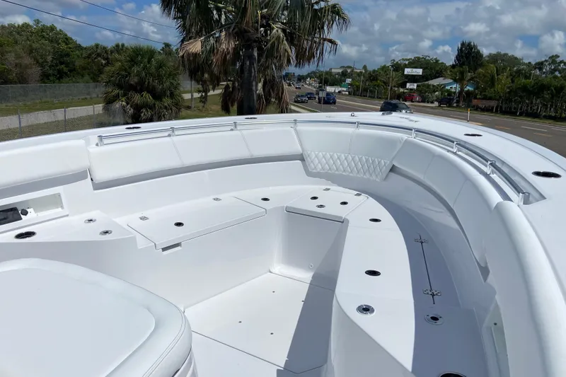 Slide: The Image of 2026 Sportsman Heritage 321 Center Console boat with spacious seating and sleek design. - 37