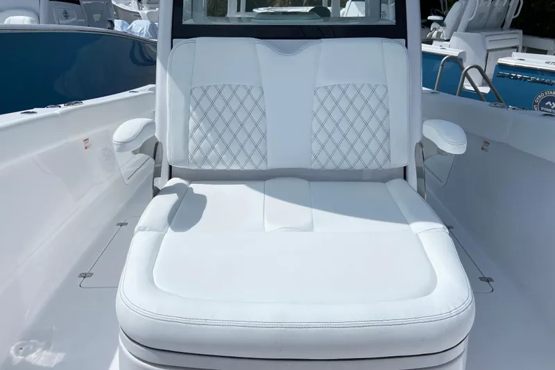Slide: The Image of Luxurious seating on 2026 Sportsman Heritage 321 Center Console boat. - 43