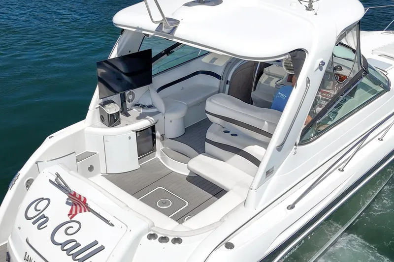 Slide: The Image of 2005 Formula 40 Performance Cruiser with spacious deck and modern amenities on the water. - 15