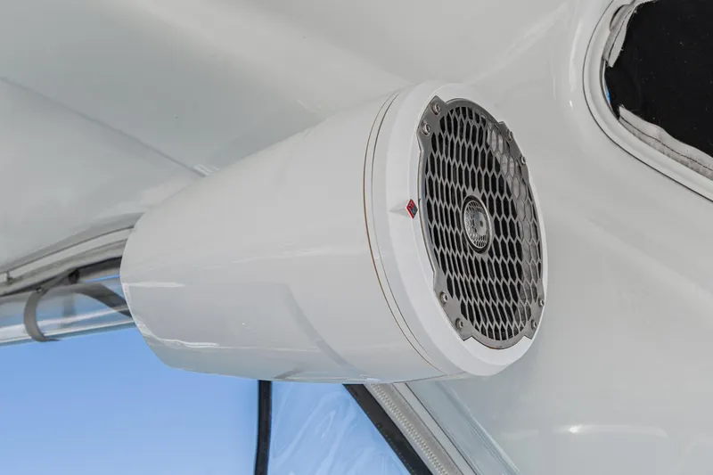 Slide: The Image of White speaker mounted on a 2005 Formula 40 Performance Cruiser boat. - 27
