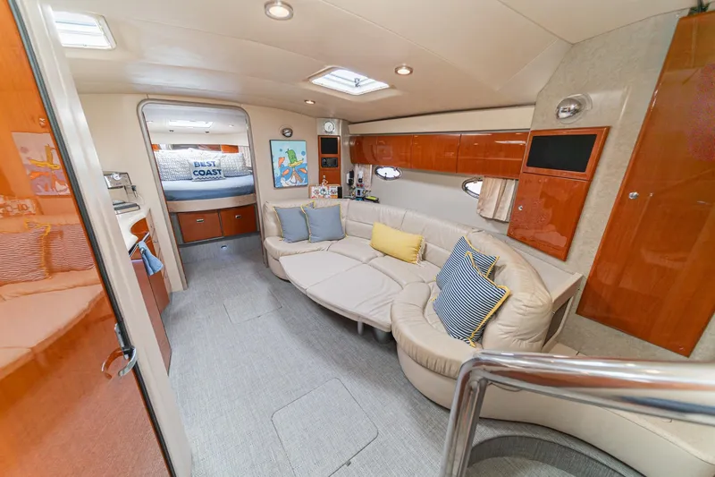 Slide: The Image of Luxurious interior of a 2005 Formula 40 Performance Cruiser with plush seating and modern amenities. - 30