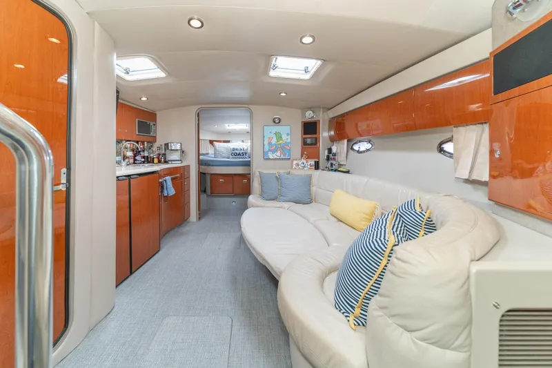 Slide: The Image of Luxurious interior of a 2005 Formula 40 Performance Cruiser with modern amenities. - 31