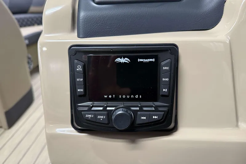 Slide: The Image of 2026 Sylvan L1 LZ boat audio system with Wet Sounds display. - 14