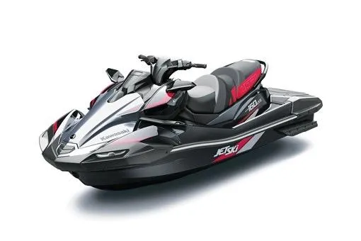 Slide: The Image of 2026 Kawasaki ULTRA 160 LX-S jet ski, sleek design, black and red accents. - 8