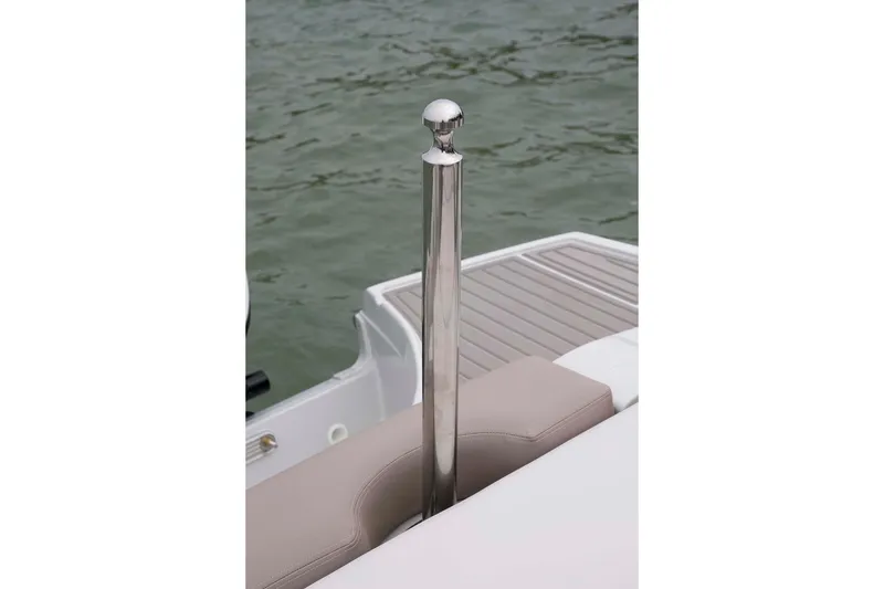 Slide: The Image of 2024 Crownline Eclipse E240 XS boat with stainless steel ski tow bar. - 11