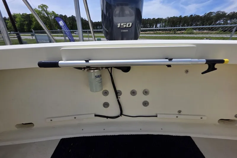 Slide: The Image of 2018 Rosborough 22 CAPE BRETON boat interior with Yamaha 150 engine. - 12