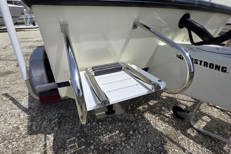 Slide: The Image of 2018 Rosborough 22 Cape Breton boat with foldable swim ladder and trailer. - 4