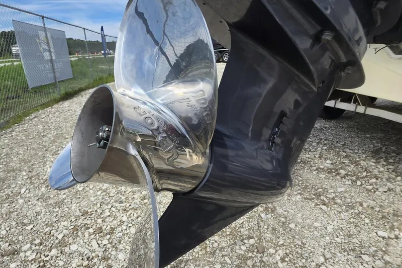 Slide: The Image of Close-up of a 2018 Rosborough 22 CAPE BRETON boat propeller on gravel. - 9