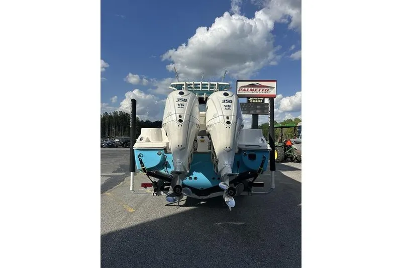 Slide: The Image of 2024 Key West 291 FS boat with Garmin equipment, featuring spacious seating and modern design. - 10