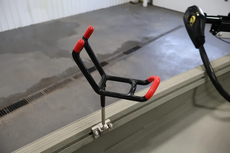 Slide: The Image of Rod holder on 2021 Polar Kraft Sportsman 1760 SE boat, featuring red accents. - 16