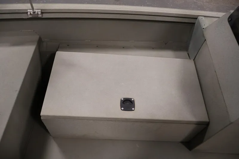 Slide: The Image of 2021 Polar Kraft Sportsman 1760 SE boat storage compartment interior. - 19