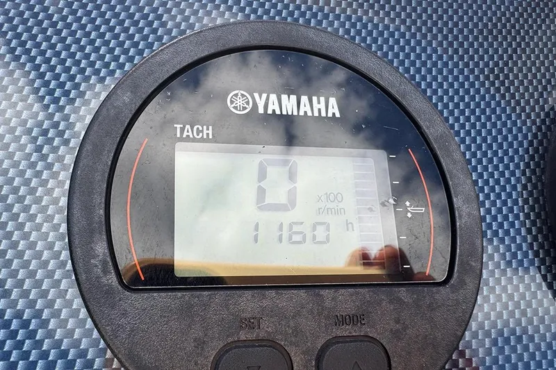 Slide: The Image of Yamaha tachometer displaying 1160 hours on AB Inflatables Oceanus 21 VST, 2020 model. - 19