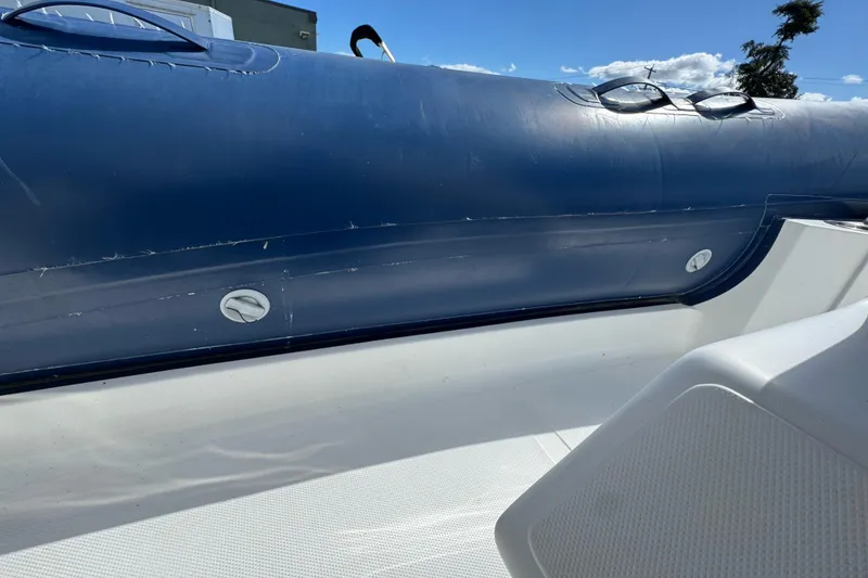 Slide: The Image of 2020 AB Inflatables Oceanus 21 VST boat interior with blue inflatable tube. - 28