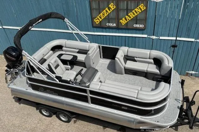 The Image of 2026 Sun Tracker Party Barge 20 DLX pontoon boat at Sizzle Marine, Ohio. - 0