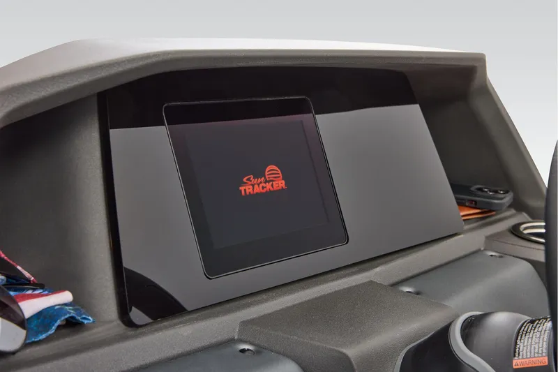 Slide: The Image of Manufacturer Provided Image: Dashboard of 2026 Sun Tracker Party Barge 20 DLX with digital display. - 18
