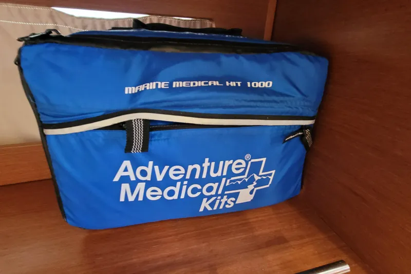 Slide: The Image of Blue Adventure Medical Kits bag on Beneteau Oceanis 45 yacht, 2015 model. - 50