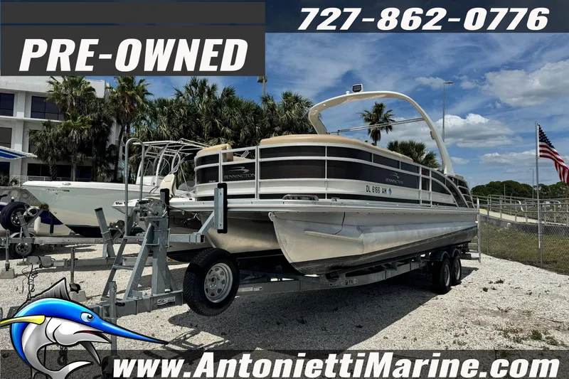 The Image of Pre-owned 2016 Bennington 2550 RS pontoon boat on trailer at Antonietti Marine. - 1