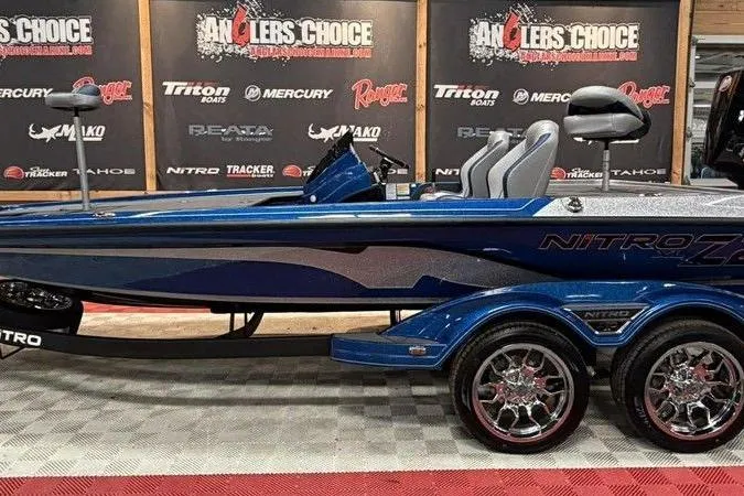 The Image of 2026 Nitro Z20 XL Pro boat displayed at Angler's Choice event. - 1