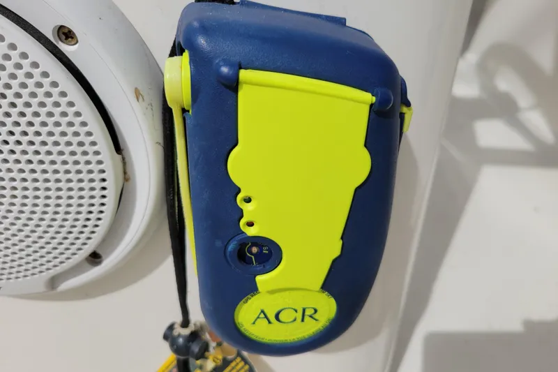 Slide: The Image of ACR emergency beacon on a 2010 Trophy 1703 Center Console boat. - 30