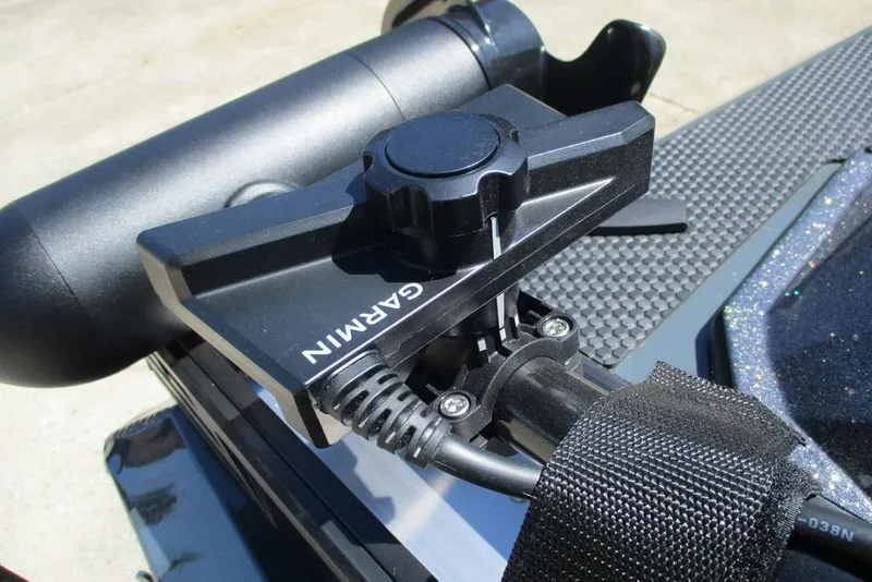 Slide: The Image of Close-up of Garmin device mounted on 2026 Ranger RT188P boat. - 5
