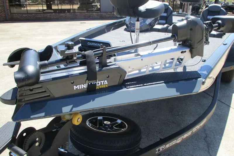 Slide: The Image of 2026 Ranger RT188P boat with Minn Kota Ultrex trolling motor and Garmin equipment. - 7