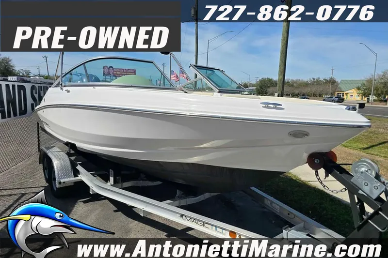 Slide: The Image of Pre-owned 2020 Regal 21 OBX boat on trailer at Antonietti Marine. - 2