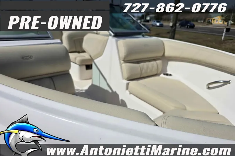 Slide: The Image of Pre-owned 2020 Regal 21 OBX boat with beige seating, available at Antonietti Marine. - 6