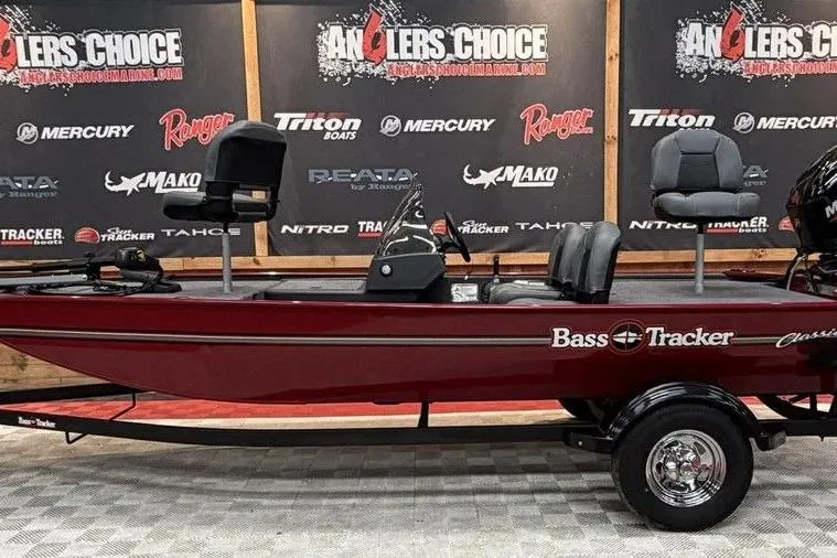 The Image of 2026 Tracker Bass Tracker Classic XL boat displayed at Anglers Choice event. - 1