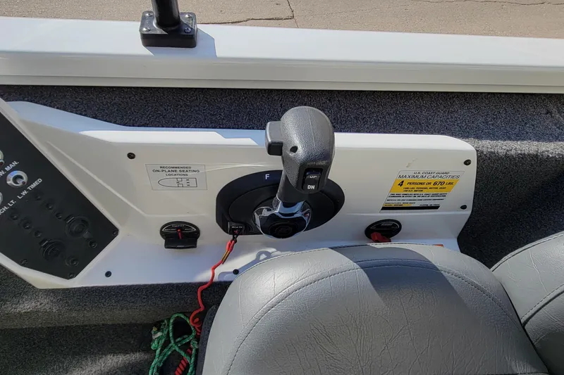 Slide: The Image of 2019 Vexus AVX1980 boat dashboard with steering wheel and Humminbird Helix 9 display. - 19
