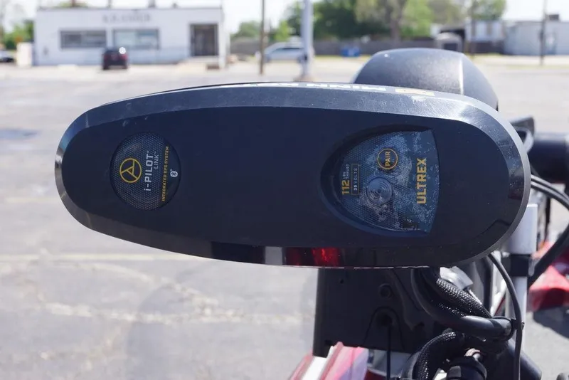 Slide: The Image of 2019 Skeeter ZX250 with i-Pilot Ultrex trolling motor in a parking lot. - 20