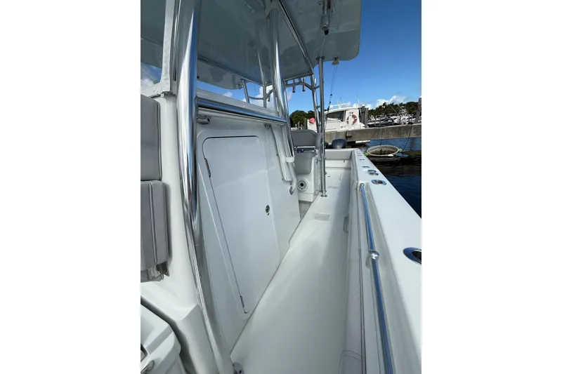 Slide: The Image of 2024 Contender 39 ST boat interior with sleek design and modern features. - 16