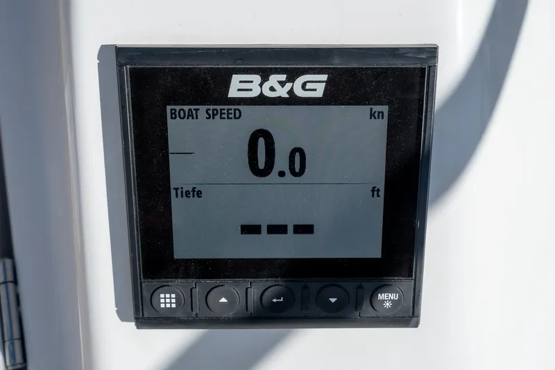 Slide: The Image of B&G boat speed display on 2024 Bavaria Cruiser 34 yacht. - 17