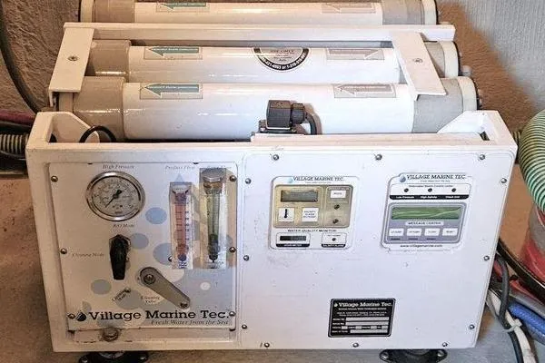 Slide: The Image of Village Marine Tec watermaker system on a 2005 Sunseeker Manhattan 66 yacht. - 71