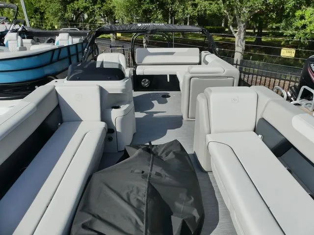 Slide: The Image of Interior of 2026 Godfrey Pontoons Sweetwater 2486 SFL with gray seating. - 12